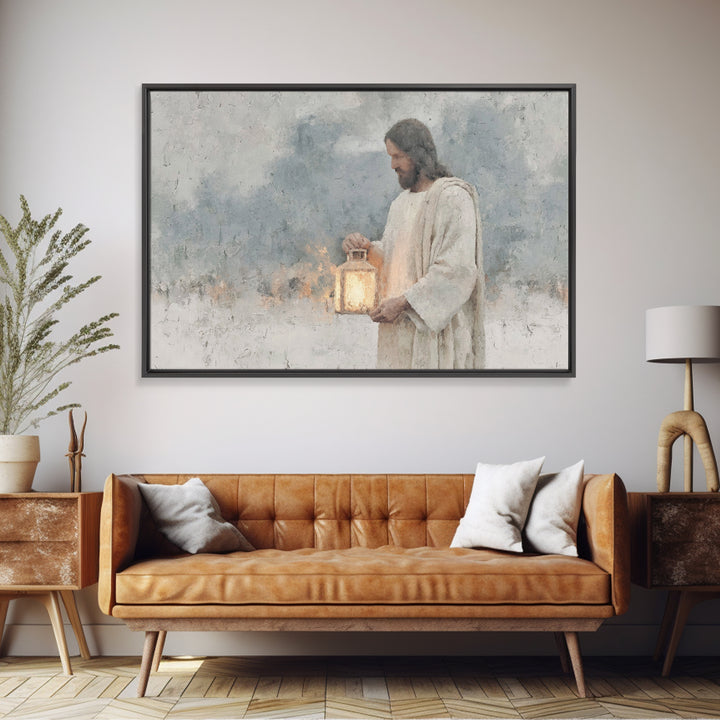 Winter Guiding Star – Framed Canvas Print – Christian Wall Art – Jesus Painting – Christian Art Canvas – Christmas Art Prints – Christian G