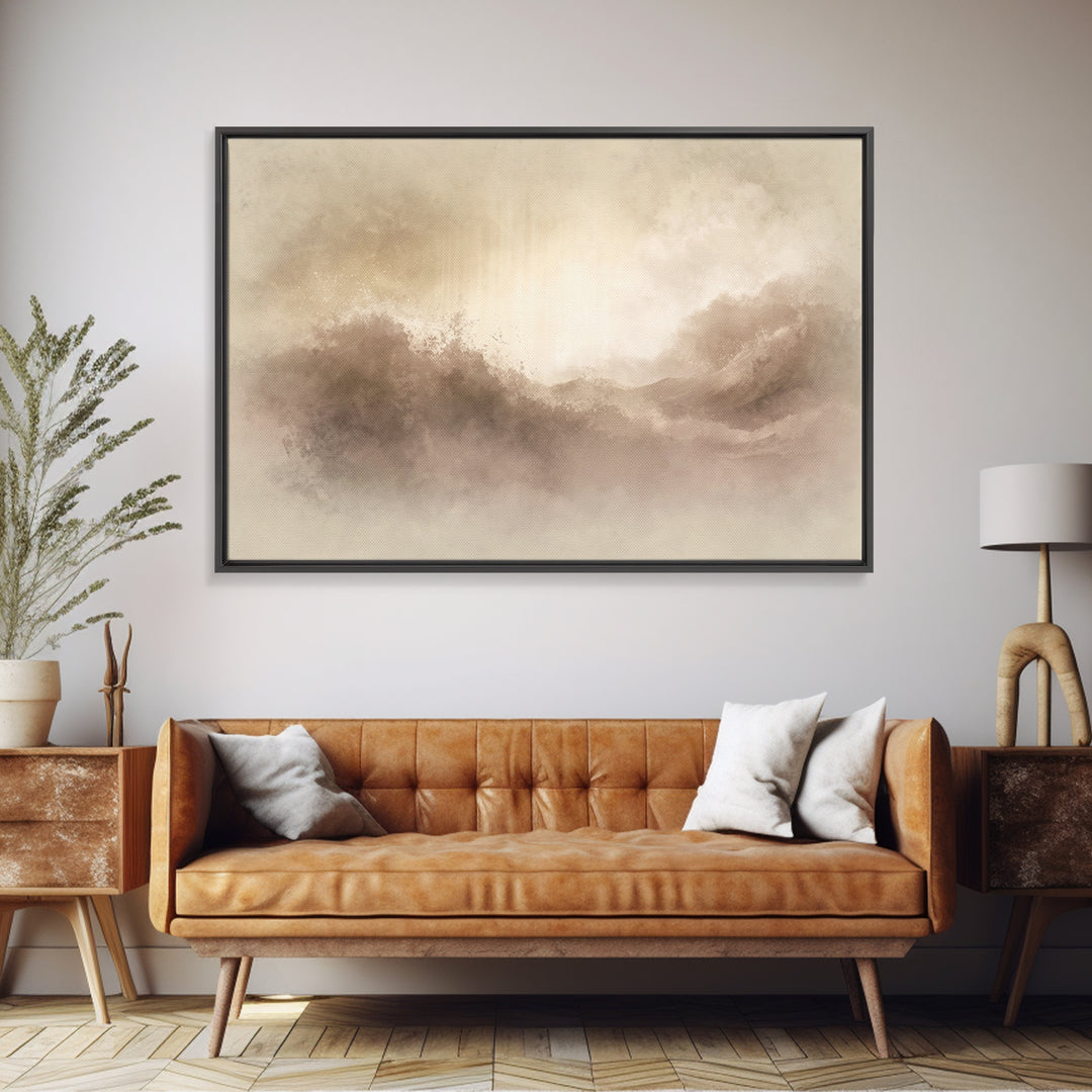 Eternal Refuge – Framed Canvas Print – Christian Art Print – Jesus Painting – Minimalist Christian Art – Christian Wall Art – Christian Chr
