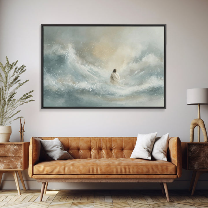 Promise Of Light – Framed Canvas Print – Christian Art Canvas – Modern Christian Painting – Jesus Wall Art – Christian Christmas Art – Subt