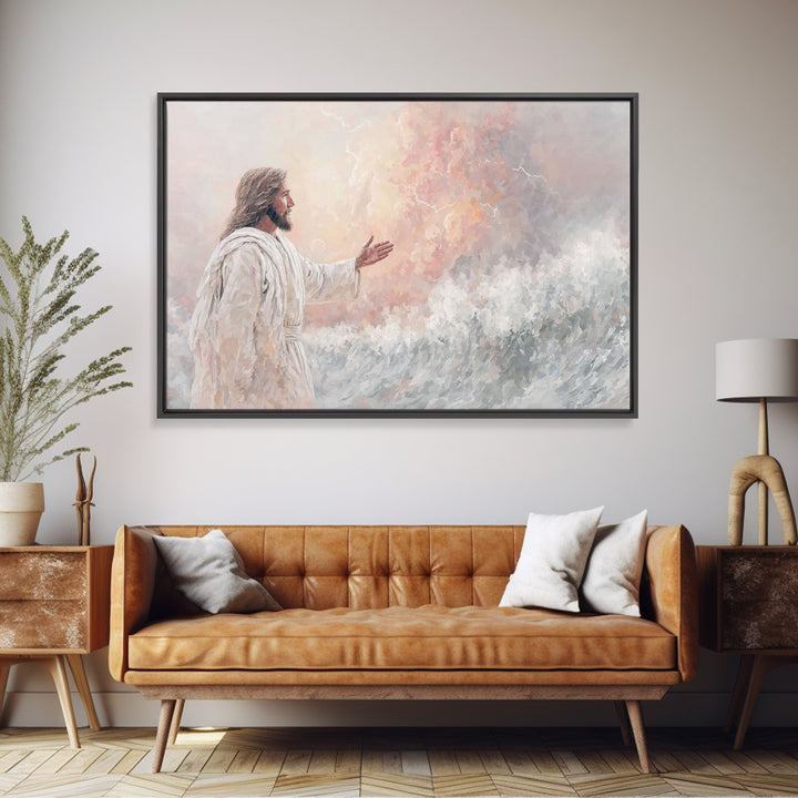 Light Of Deliverance – Framed Canvas Print – Christian Wall Art – Jesus Painting – Christian Art Canvas – Modern Christian Art – Christian