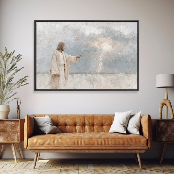 Heaven’s Command, Framed Canvas Print, Christian Art Painting, Jesus Painting, Christian Art Canvas, Modern Christian Art, Christian Decor