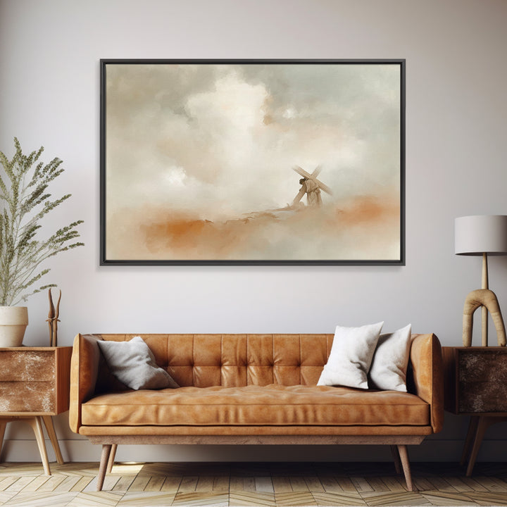 Path Of Sacrifice | Framed Canvas Print | Christian Paintings | Jesus Art Print | Christian Wall Art | Large Christian Painting | Christian