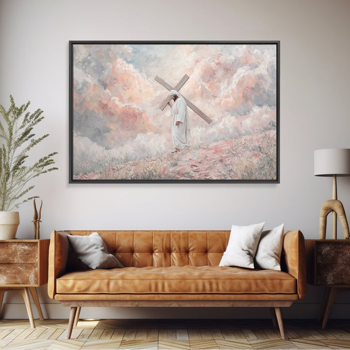 Path Of Mercy – Framed Canvas Print – Christian Wall Art – Jesus Painting – Christian Art Canvas – Large Christian Art – Christian Decor