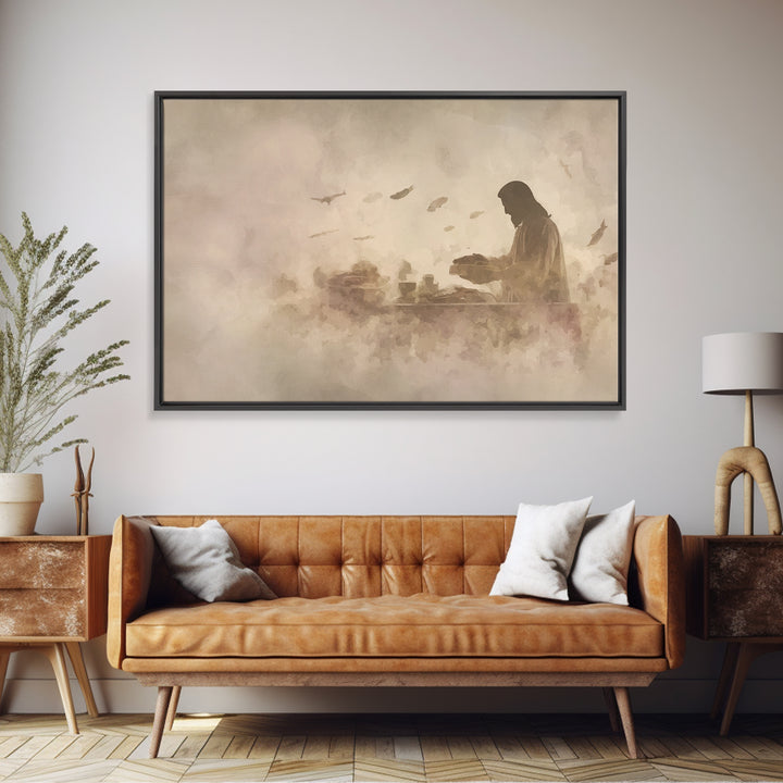Heavenly Provision – Framed Canvas Print – Christian Wall Art – Christian Art Canvas – Jesus Painting – Moody Christian Art – Christian Art