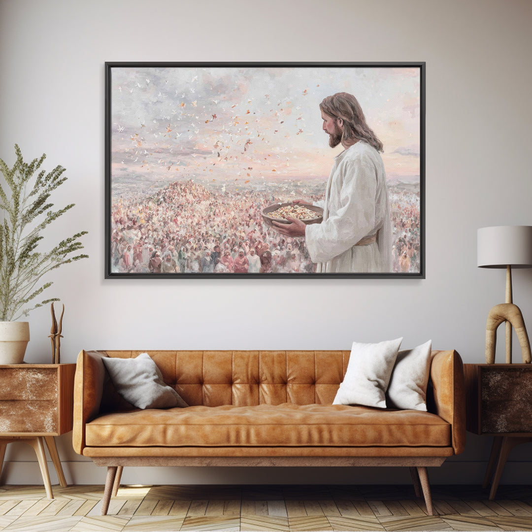 Hillside Abundance – Framed Canvas Print – Christian Art Canvas – Christian Art – Christian Wall Art – Jesus Painting – Large Christian Pai