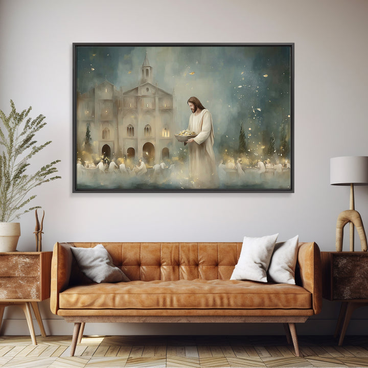 Cathedral Blessing – Framed Canvas Print – Christian Wall Art – Christian Art Canvas – Jesus Painting – Moody Christian Art – Christian Dec