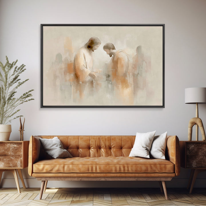 Humble Offering – Framed Canvas Print – Christian Wall Art – Christian Art Canvas – Modern Christian Art – Jesus Painting – Christian Art G