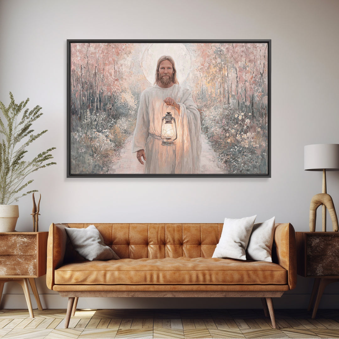 Radiant Way Home – Framed Canvas Print – Christian Wall Art – Christian Art Canvas – Jesus Painting – Christian Gift Ideas – Modern Christi