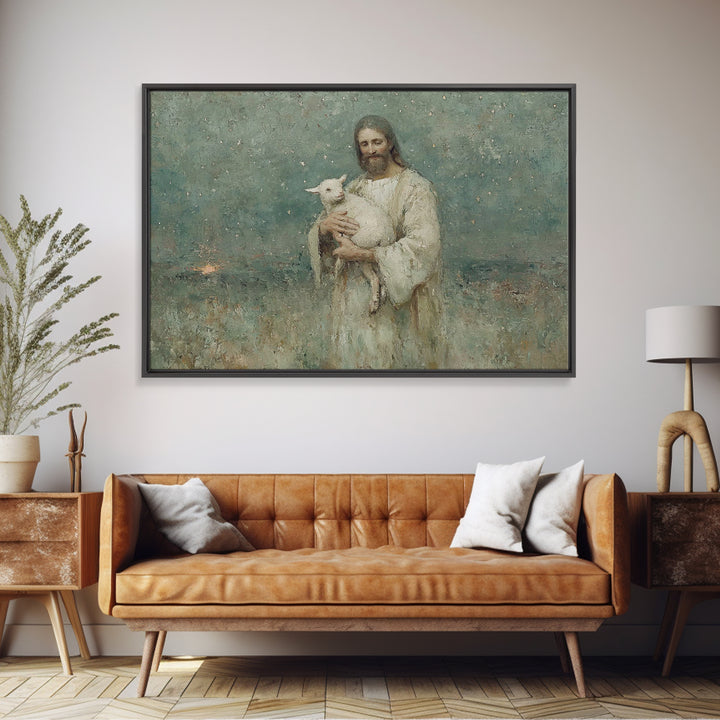 Shepherd Of Stars, Framed Canvas Print, Christian Wall Art, Jesus Painting Canvas, Christian Art Canvas, Vintage Christian Art, Christian G
