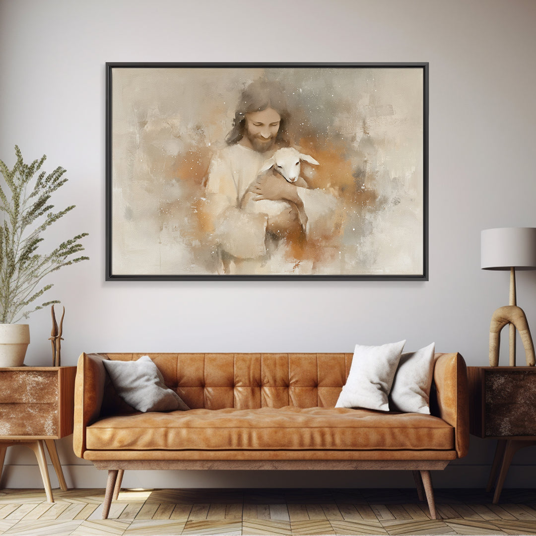 Warm Embrace Light – Framed Canvas Print – Christian Art Canvas – Jesus Paintings – Christian Wall Art – Christian Gift Ideas – Christian A