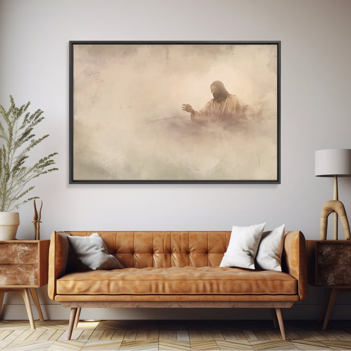 Dawn Of Mercy | Framed Canvas Print | Jesus Art Print | Christian Wall Art | Christian Art Canvas | Modern Christian Art | Christian Gift