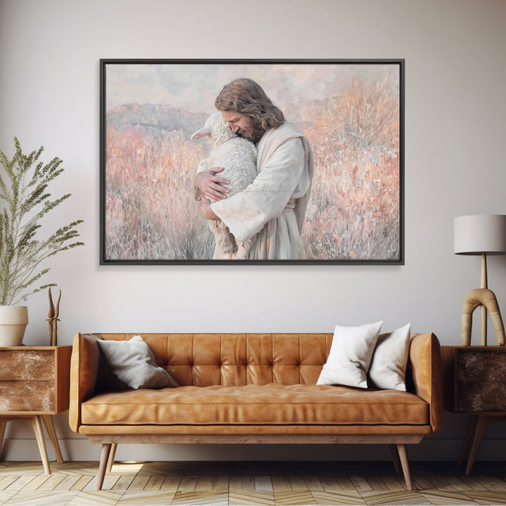 Shepherd Of Mercy – Framed Canvas Print – Christian Wall Art – Jesus Painting – Christian Art Canvas – Christmas Art – Christian Decor – Ch