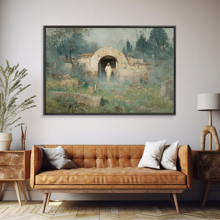 Awakening Garden Light, Framed Canvas Print, Christian Art Canvas, Christian Wall Art, Easter Art, Christian Decor, Jesus Painting, Christi