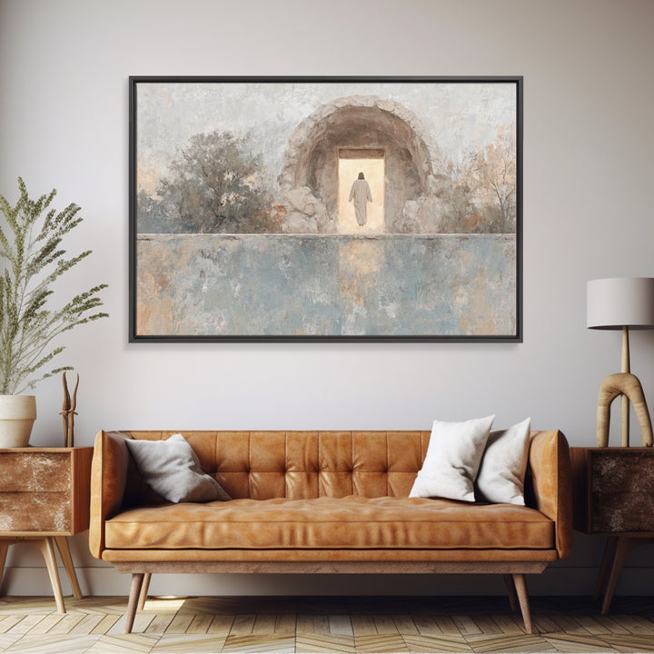 Ascension Of Dawn – Framed Canvas Print – Christian Art Canvas – Christian Wall Art – Jesus Painting – Easter Art – Christian Decor – Chris