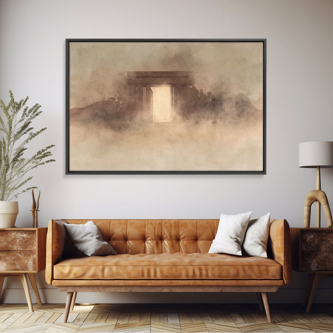 Sacred Dawn - Framed Canvas Print - Christian Wall Art - Jesus Painting - Christian Art Canvas - Christmas Art - Christian Decorations
