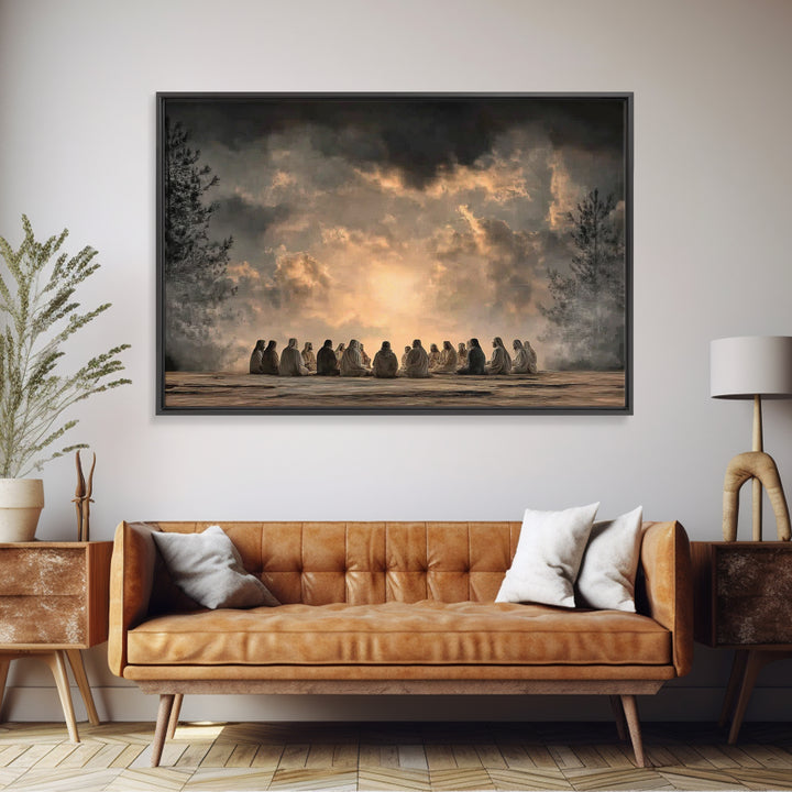Holy Summit | Framed Canvas Print | Christian Wall Art | Christian Christmas Art | Jesus Painting | Christian Art Canvas | Vintage Christia