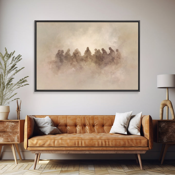 Mystic Supper - Framed Canvas Print - Christian Art Canvas - Jesus Painting - Christian Wall Art - Subtle Christian Art - Christian Christm