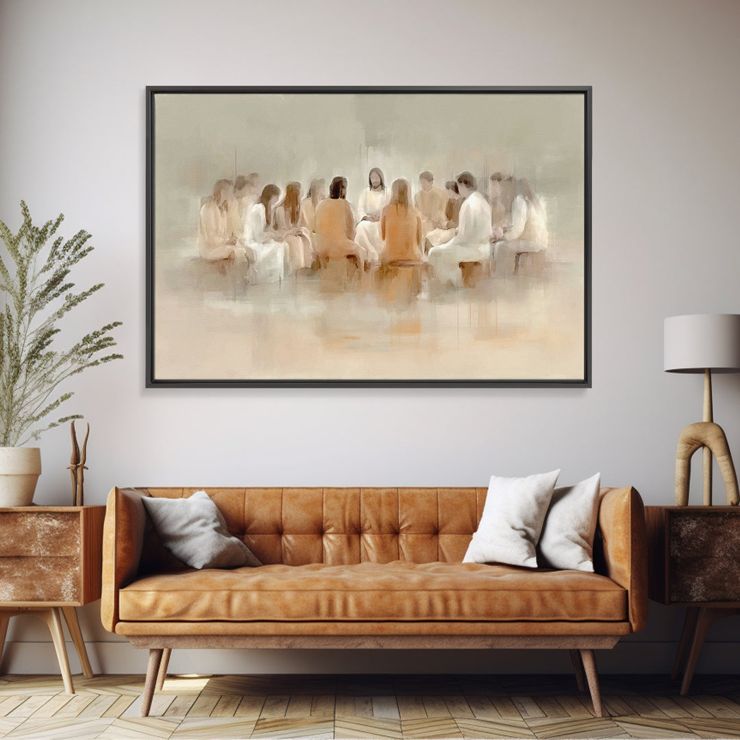 Field of Grace - Framed Canvas Print - Christian Art Canvas - Jesus Painting - Christian Wall Art - Minimalist Christian Art - Christmas Ar