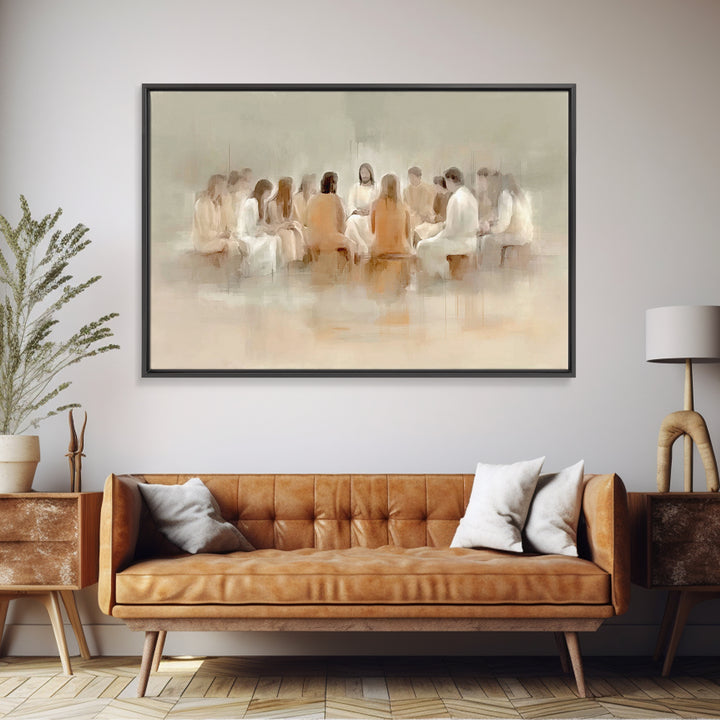Field of Grace - Framed Canvas Print - Christian Art Canvas - Jesus Painting - Christian Wall Art - Minimalist Christian Art - Christmas Ar
