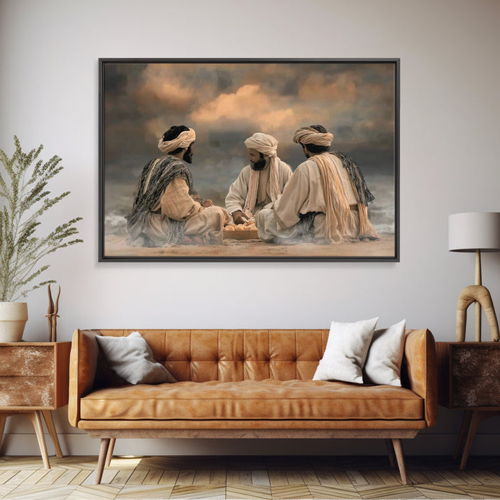 Bread At Dawn | Framed Canvas Print | Christian Art Canvas | Jesus Painting | Christian Wall Art | Moody Christian Art | Christian Art Prin