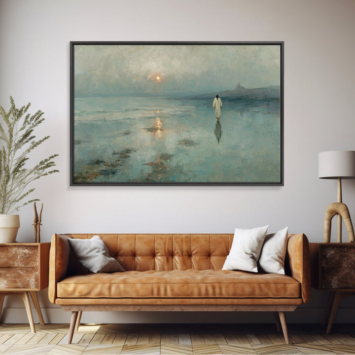 Dawn of Faith – Framed Canvas Print – Jesus Painting – Christian Wall Art – Christian Art Canvas – Subtle Christian Art – Christian Paintin