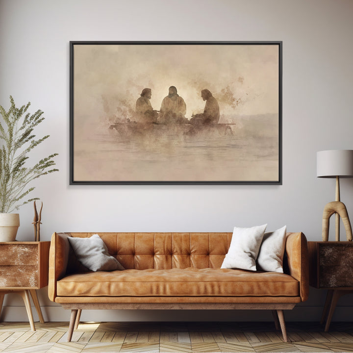 Sacred Morning Light – Framed Canvas Print – Christian Art Canvas – Jesus Painting – Christmas Art Prints – Christian Wall Art – Christian