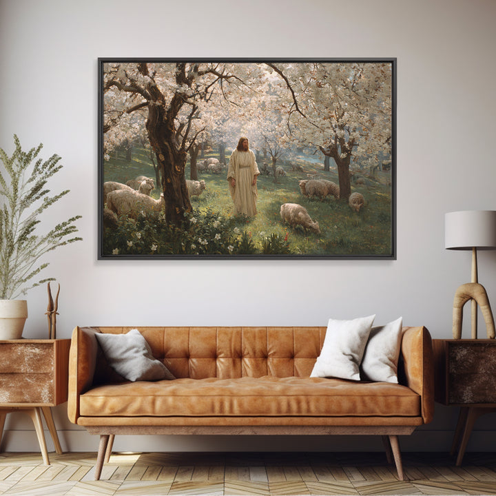 Quiet Fellowship – Framed Canvas Print – Christian Wall Art – Christian Art Canvas – Jesus Painting – Christmas Wall Art – Christian Gift