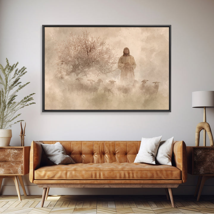 Garden Of Hope – Framed Canvas Print – Christian Art – Jesus Painting – Christian Art Canvas – Christmas Art Framed – Christian Decorations