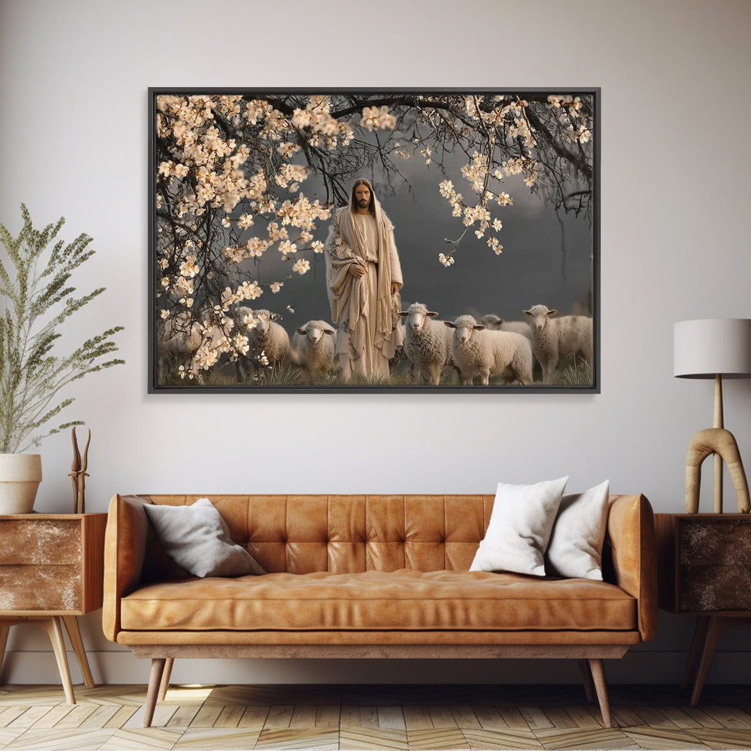 Heavenly Orchard – Framed Canvas Print – Christian Art Canvas – Christian Wall Art – Jesus Painting – Large Christian Art – Christian Chris
