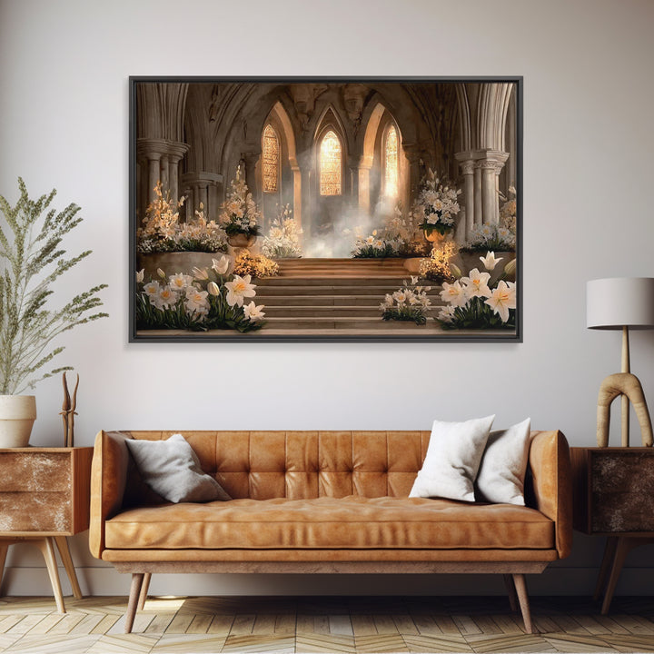 Temple Blossoms – Framed Canvas Print – Christian Christmas Art – Christian Wall Art – Christian Art Canvas – Jesus Painting – Christian De