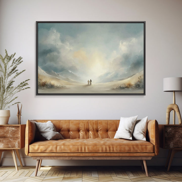 Desert Dawn – Framed Canvas Print – Christian Wall Art – Christian Art Canvas – Subtle Christian Art – Christian Painting – Christian Decor