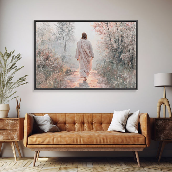 Blossoms Of Faith | Framed Canvas Print | Christian Art Canvas | Jesus Painting | Christian Wall Art | Christian Gift Ideas