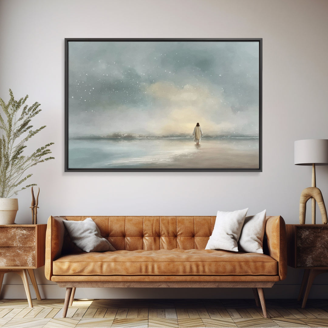 Celestial Grace | Framed Canvas Print | Christian Art Work | Jesus Painting | Christian Art Canvas | Christian Gift Ideas | Modern Christia