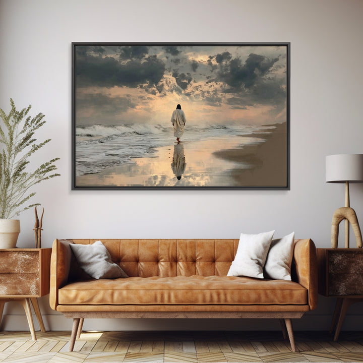 Dawn Of Refuge – Framed Canvas Print – Christian Wall Art – Jesus Painting – Christian Art Canvas – Modern Christian Art – Christian Gift I