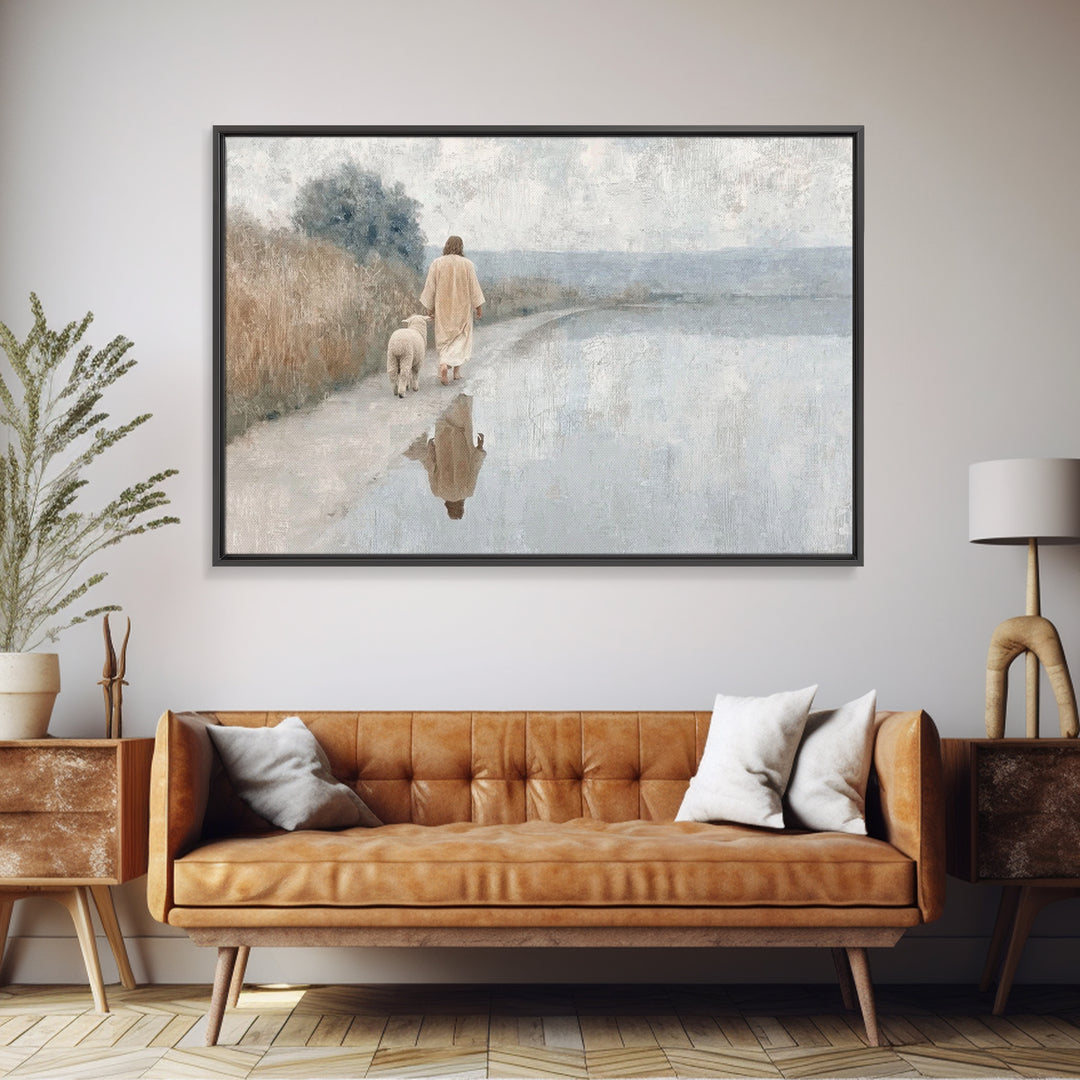 Radiant Hope Path, Framed Canvas Print, Christian Art Canvas, Christian Wall Art, Jesus Painting, Modern Christian Art