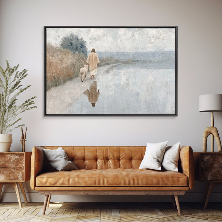Radiant Hope Path, Framed Canvas Print, Christian Art Canvas, Christian Wall Art, Jesus Painting, Modern Christian Art
