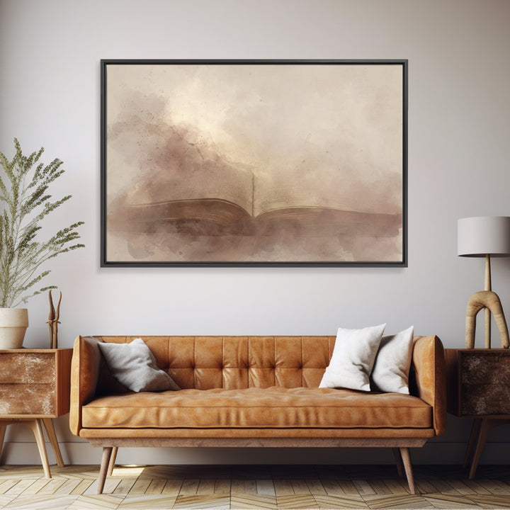 Word Of Peace – Framed Canvas Print – Christian Wall Art – Christian Art Canvas – Christian Painting – Minimalist Christian Art – Christian