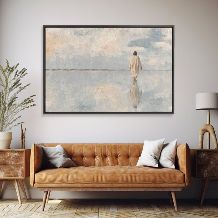 Calm Redeemer – Framed Canvas Print – Christian Art Canvas – Jesus Painting – Christian Wall Art – Modern Christian Painting – Christian Gi