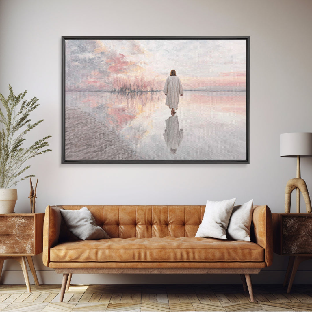 Dawn of Redemption | Framed Canvas Print | Jesus Painting | Christian Art Canvas | Christian Wall Art | White Christmas Art | Christian Chr