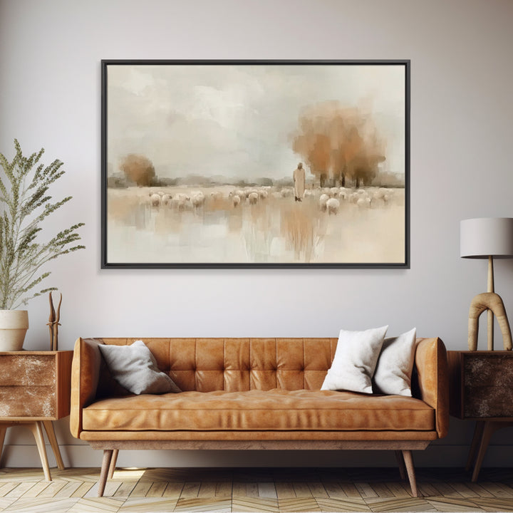 Mountain Light – Framed Canvas Print – Christian Art Canvas – Jesus Painting – Modern Christian Art – Christian Wall Art – Christmas Art Wo
