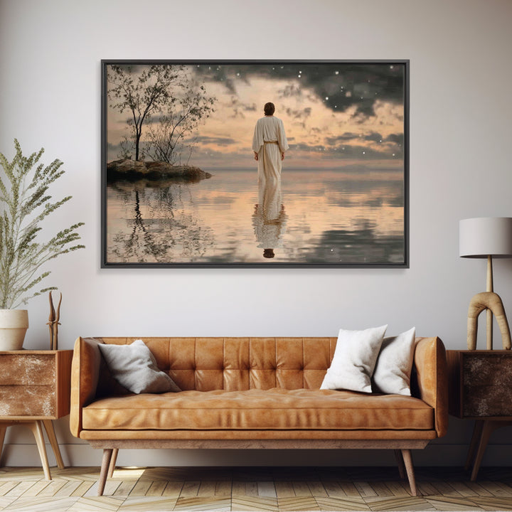 Eternal Calm | Framed Canvas Print | Christian Art Canvas | Jesus Painting | Christian Wall Art | Large Christian Painting | Christian Deco