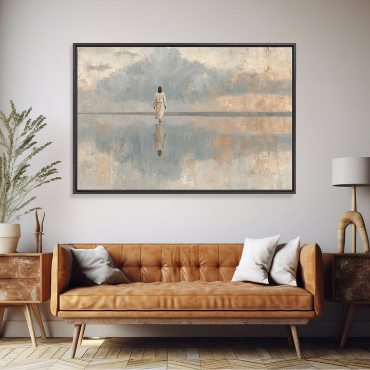 Horizon Of Peace | Framed Canvas Print | Christian Art Canvas | Jesus Painting | Modern Christian Art | Large Christian Painting | Christia