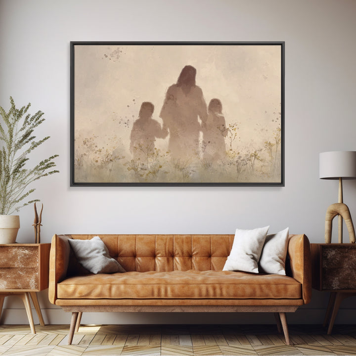 Tender Guidance – Framed Canvas Print – Christian Art Canvas – Jesus Painting – Subtle Christian Art – Christian Wall Art – Christian Art P