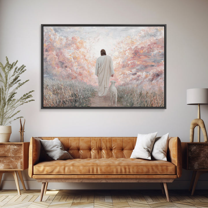 Path Of Peace | Framed Canvas Print | Jesus Wall Art | Christian Art Canvas | Christian Decor | Modern Christian Art | Christmas Art