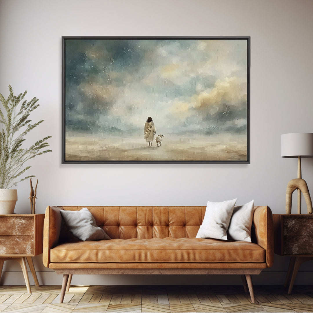 Heavenly Way | Framed Canvas Print | Christian Wall Art | Jesus Art Print | Christian Christmas Art | Christian Decor | Christian Painting