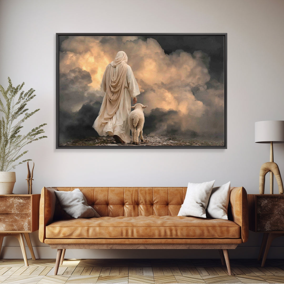 Desert Hope – Framed Canvas Print – Jesus Canvas Art – Christian Wall Art – Moody Christian Art – Christian Art Canvas – Christian Gift Ide