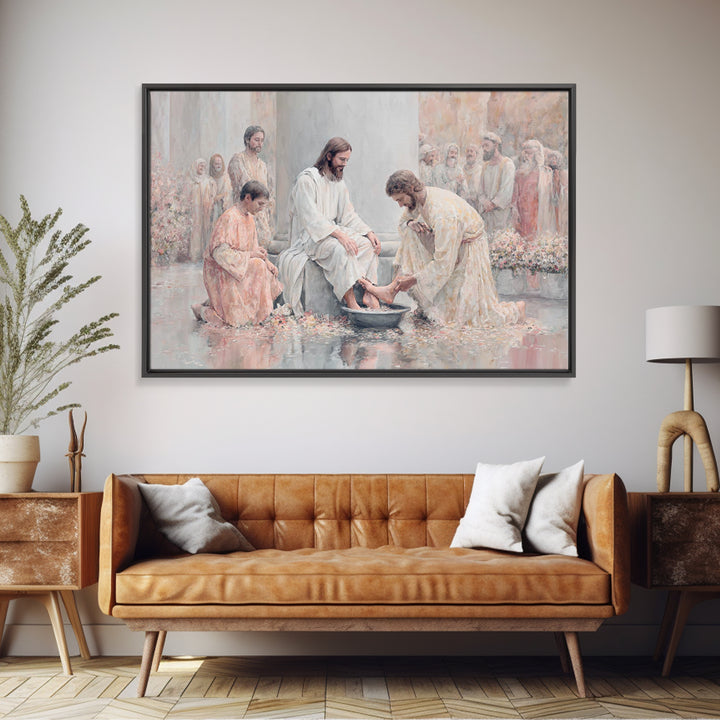 Servant Grace – Framed Canvas Print – Christian Wall Art – Christian Art Canvas – Jesus Painting – Christian Art Print – Christian Gift