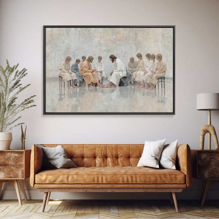 Serving Light, Framed Canvas Print, Christian Art Canvas, Jesus Painting Canvas, Christian Art Print, Modern Christian Art, Christian Gift