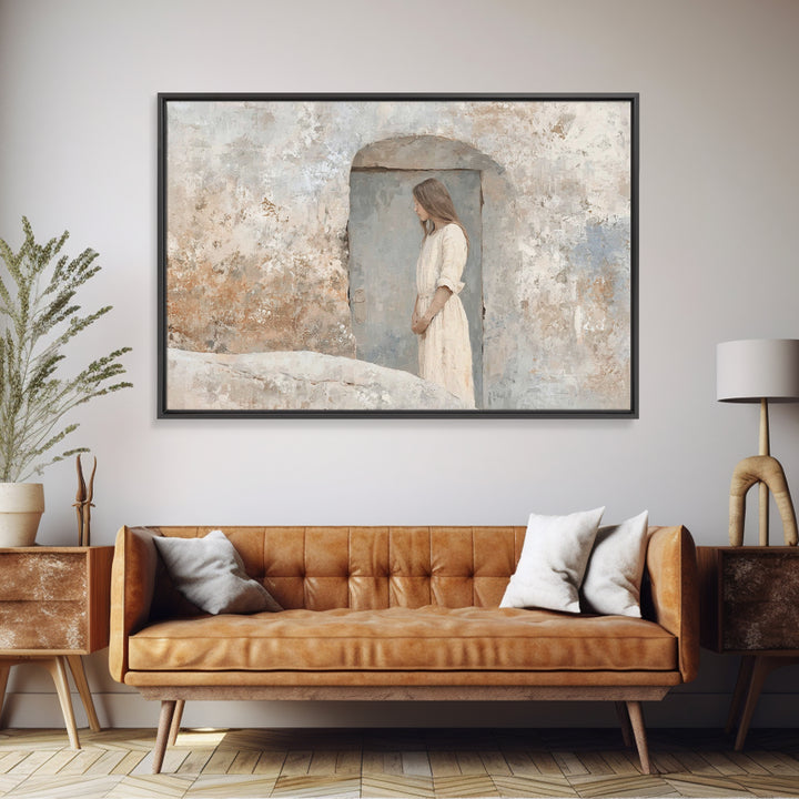 Sacred Doorway Light – Framed Canvas Print – Christian Art Canvas – Jesus Painting – Christian Wall Art – Christian Decor – Christian Gift