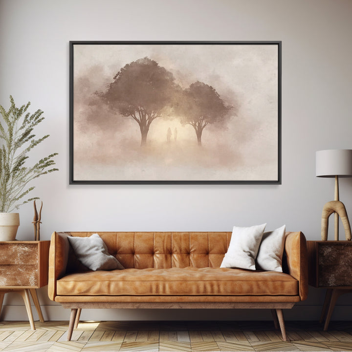Heavenly Meeting Light – Framed Canvas Print – Christian Art Canvas – Christian Christmas Art – Christian Wall Art – Christian Gift Ideas –